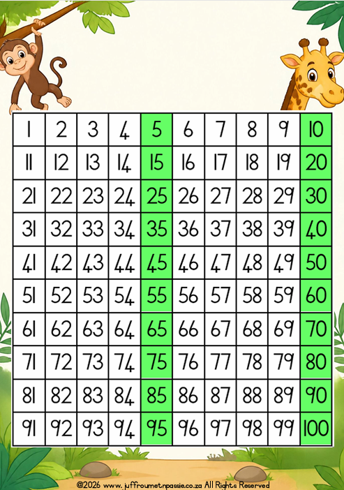 Getalkaart/Number chart - Safari - Image 2